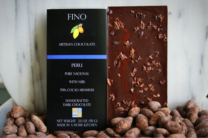 SINGLE ORIGIN DARK CHOCOLATE BAR WITH NIBS